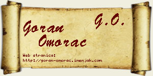 Goran Omorac vizit kartica